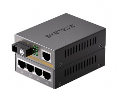 百兆1光4電單模單纖一對(duì)裝 勝為SC光纖收發(fā)器 20Km BGHB214AB